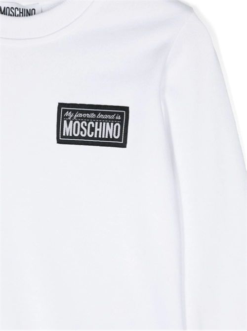 felpa bambina bianca MOSCHINO KIDS | H7F05RLCA59//10101